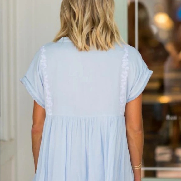 NWOT J. Marie Dani embroidered top in white - Picture 3 of 9